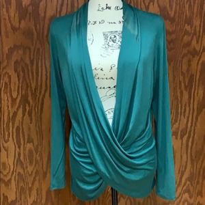 Low Neck Long Sleeve Blouse